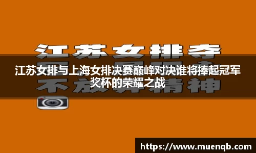 江苏女排与上海女排决赛巅峰对决谁将捧起冠军奖杯的荣耀之战